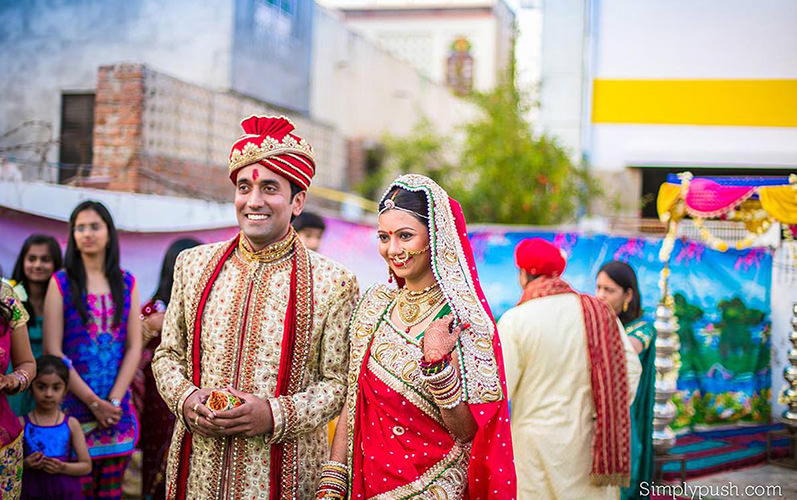 Couple at wedding